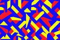 Primary Shards · Abstract Geometric Wall Art | Interlocking Colour Fragment Art Print, Red Blue Yellow — grid