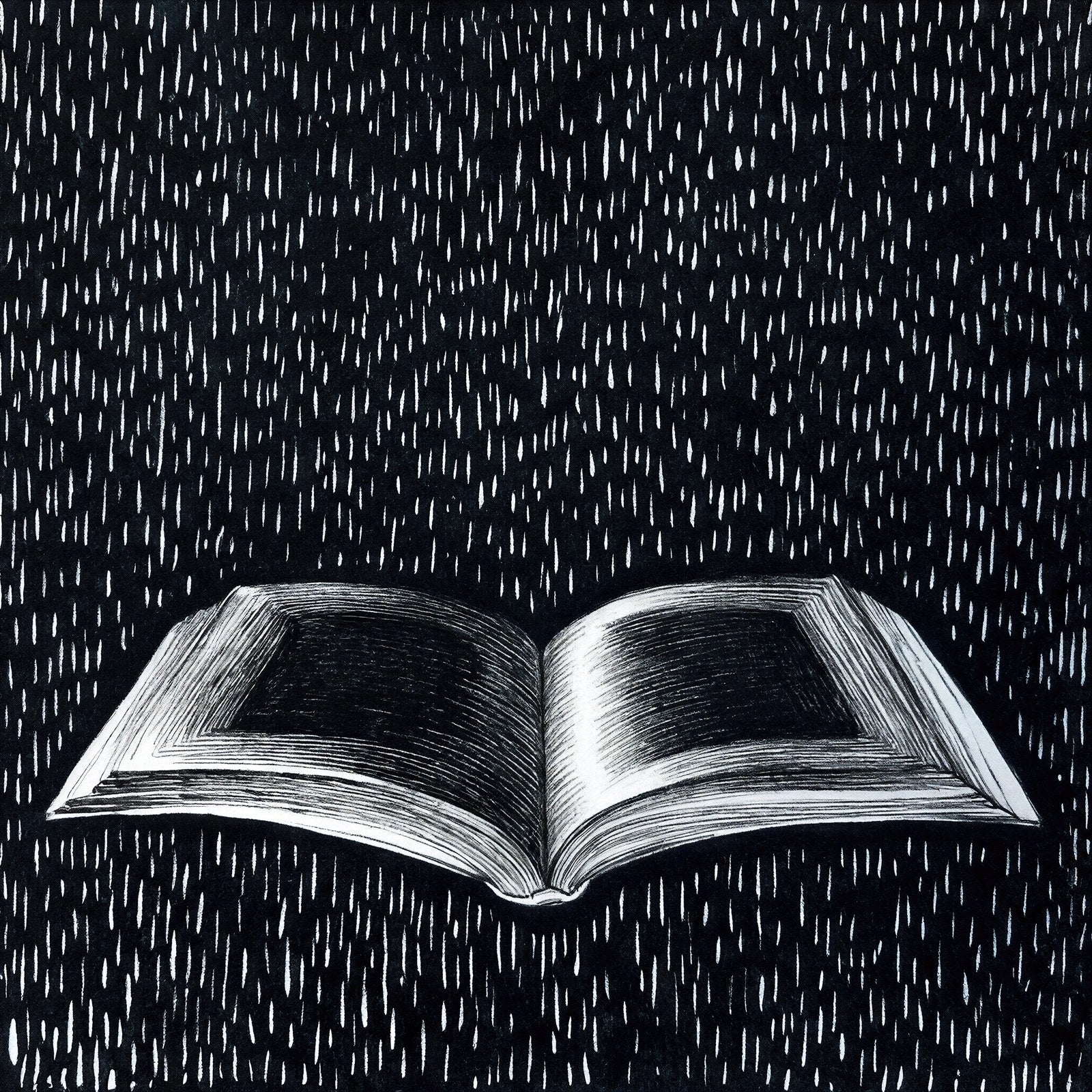 The Universe's Last Page, Surreal Dark Art Print | Fine Crosshatch Book Illustration Wall Art — grid