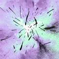Ethereal Nebula Wall Art, Abstract Charcoal & Pastel Art Print, Kinetic Movement, Lavender Mint — grid