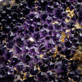 Sunstone & Amethyst Crystal Art Print, Violet Gold Druzy Wall Art, Darkfield Macro Photography — grid