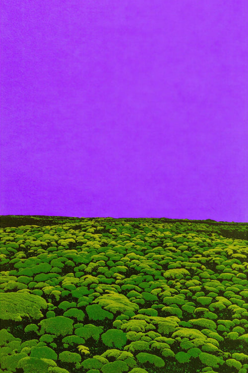 Amethyst Horizon, Risograph Art Print | Abstract Landscape Wall Art — grid