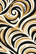 Rhythmic Arcs, Abstract Art Print | Organic Curves Wall Art in Charcoal, Cream & Sepia — grid