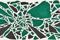 Sudden Reversal, Emerald & Charcoal Abstract Art Print | Bold Geometric Wall Art — grid