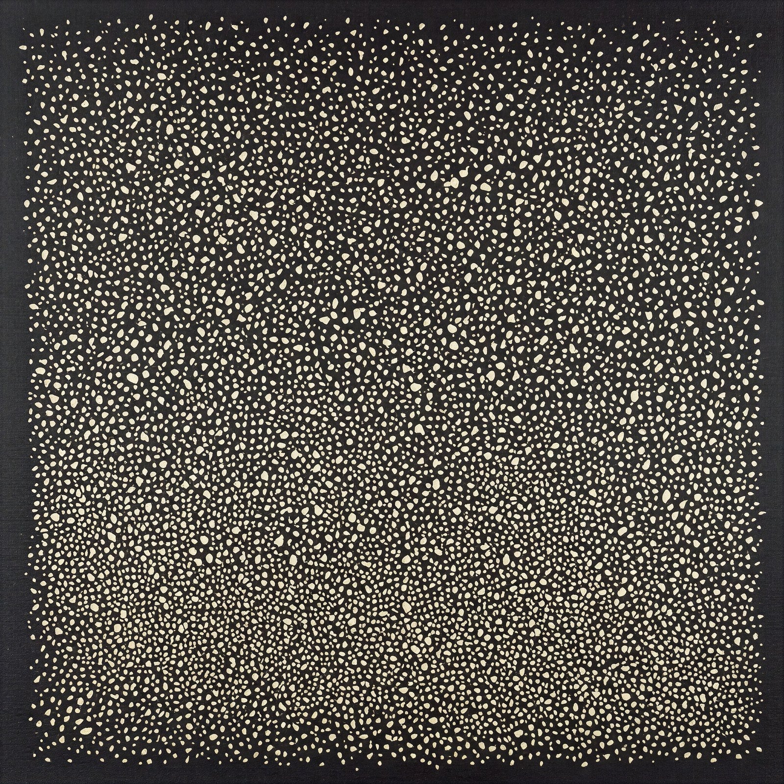 Stippled Void, Ink & Cream Woodblock Art Print | Abstract Charcoal Wall Art — grid