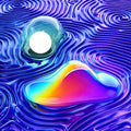 Sealed Light, Iridescent Parametric Surface | Abstract Wall Art Print — grid