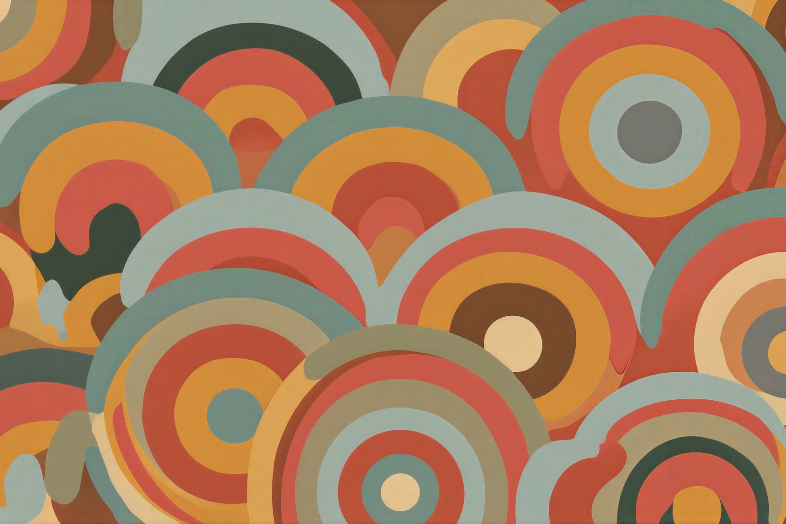 Rhythmic Earth, Abstract Art Print in Terracotta, Ochre & Dusty Sage | Landscape Wall Art — grid