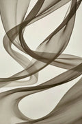 Flowing Silk Filaments Wall Art | Art Nouveau Whiplash | Monochrome Abstract Print — grid
