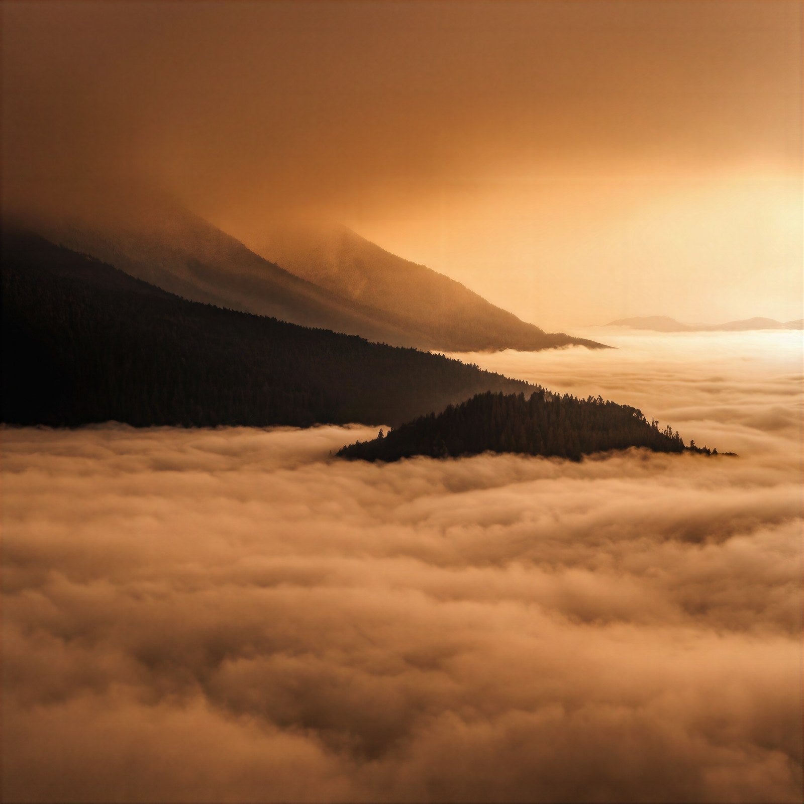 Above the Storm, Sea of Fog and Mountain Peaks Wall Art Print — grid