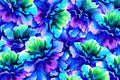 Jewel Tone Watercolour Art Print | Sapphire Emerald Amethyst Abstract Blooms | Landscape Wall Art — grid