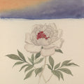 Peony at Dusk, Watercolour Botanical Art Print | Cream Wall Art — grid