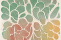 Layered Organic Fields Wall Art Print | Risograph Abstract | Sage Terracotta Ochre — grid