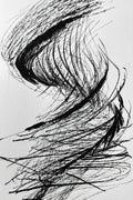 Broken Cadence · Charcoal Gesture Wall Art · Bold Duotone Abstract Art Print — grid