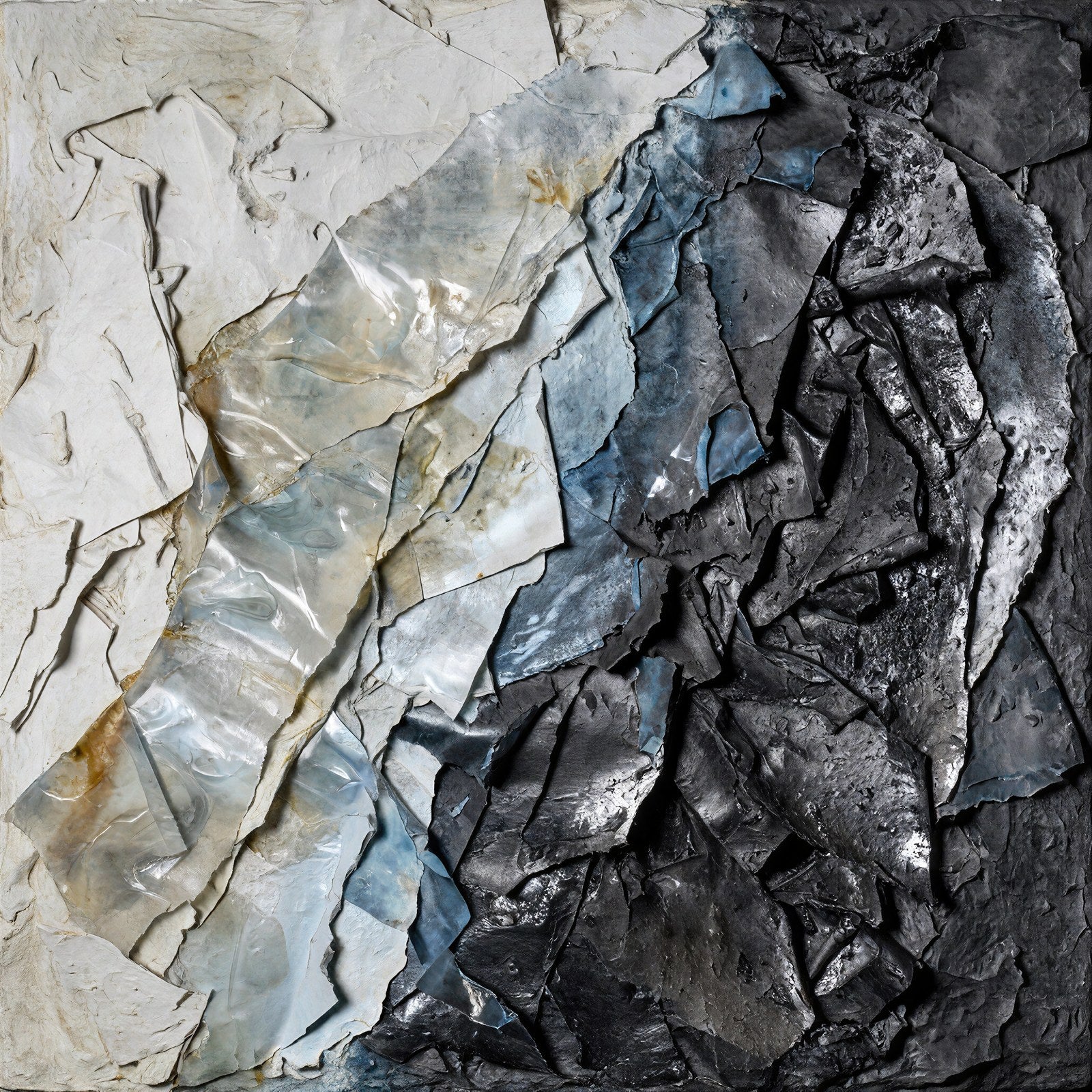Fault Line | Ash & Charcoal Abstract Textural Wall Art Print — grid