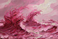Katabatic, Monochrome Abstract Wall Art | Impasto Wind Study in Desaturated Pink — grid