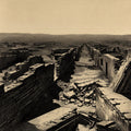 Ruins at the Edge of Comprehension, Art Print | Sepia Engraving | Dark Fantasy Wall Art — grid