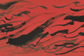 Vermillion Storm, Gestural Sumi-e Ink Wall Art | Charcoal Art Print in Landscape — grid