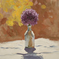 Purple Alliums, Impressionist Floral Art Print | Golden Light Still Life Wall Art — grid