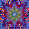 Moiré Interference Art Print | Optical Illusion Geometric Wall Art | Radial Square Pattern — grid