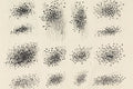Charcoal Studies Contact Sheet | Gestural Abstract Art Print | Graphite Arcs & Dots Wall Art — grid