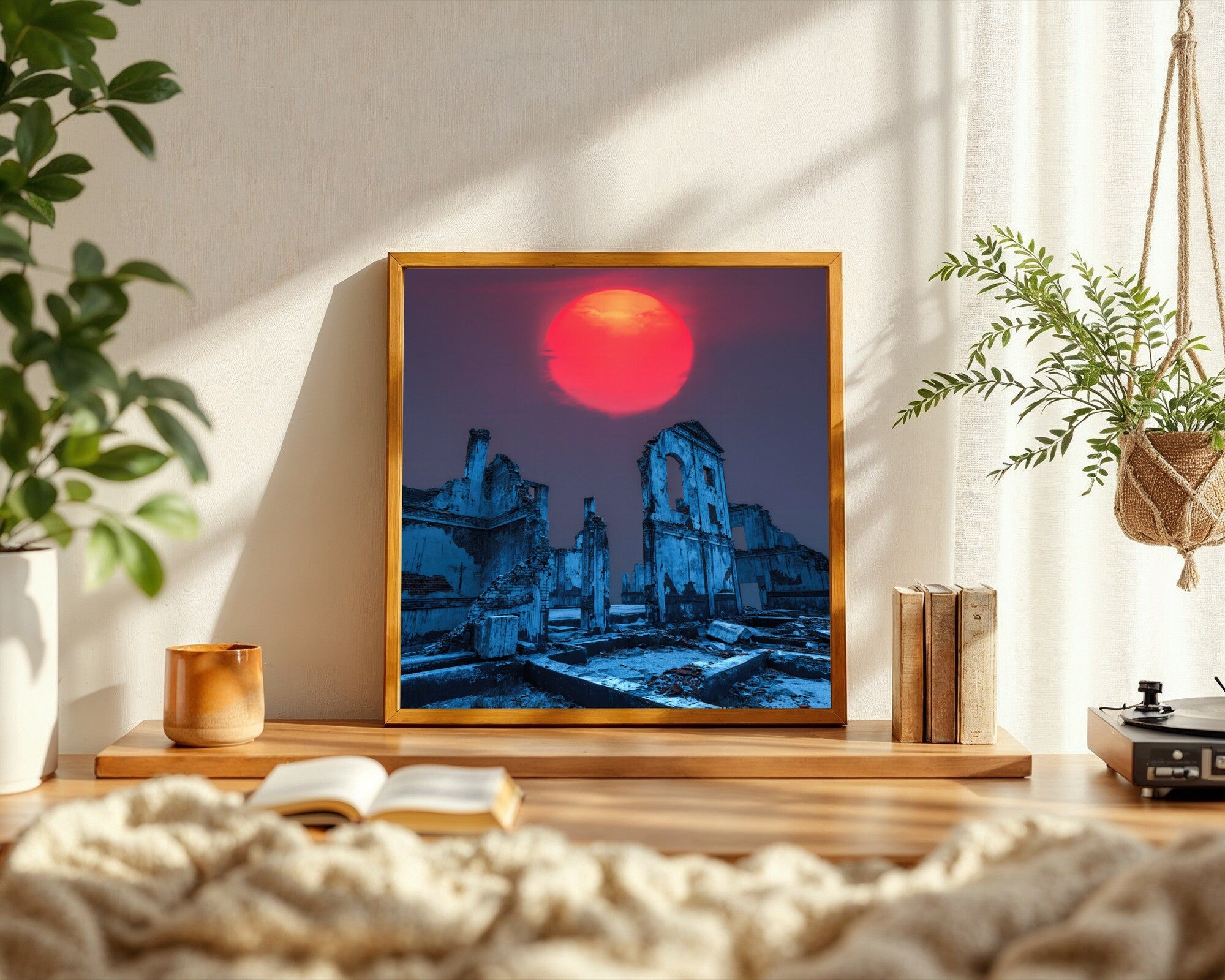 Architecture of the Absent God, Cyclopean Ruins Art Print | Dark Atmospheric Wall Art — room-s-clean