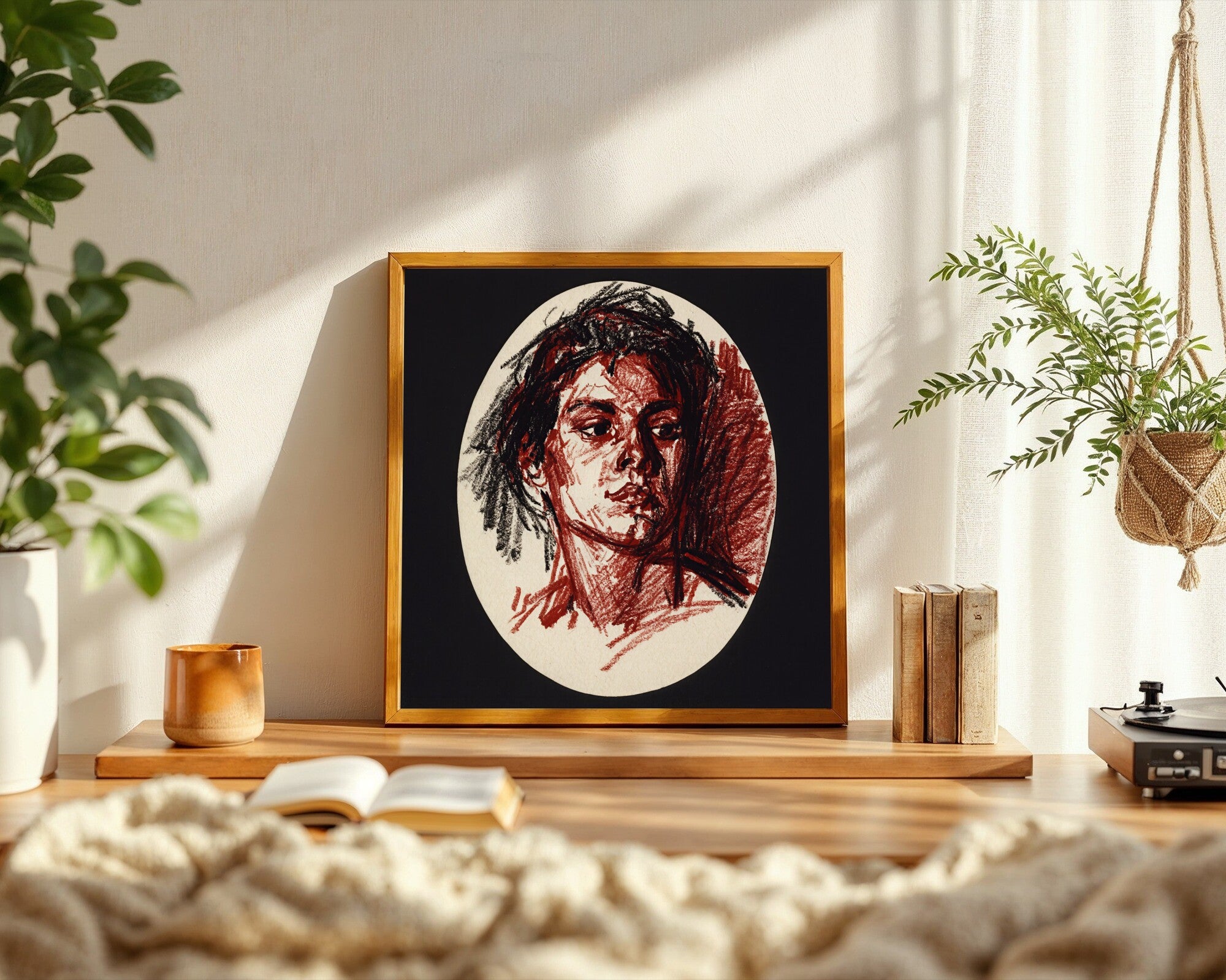 Crumpled Linen on Black, Sanguine Study Art Print | Chiaroscuro Wall Art — room-s-clean