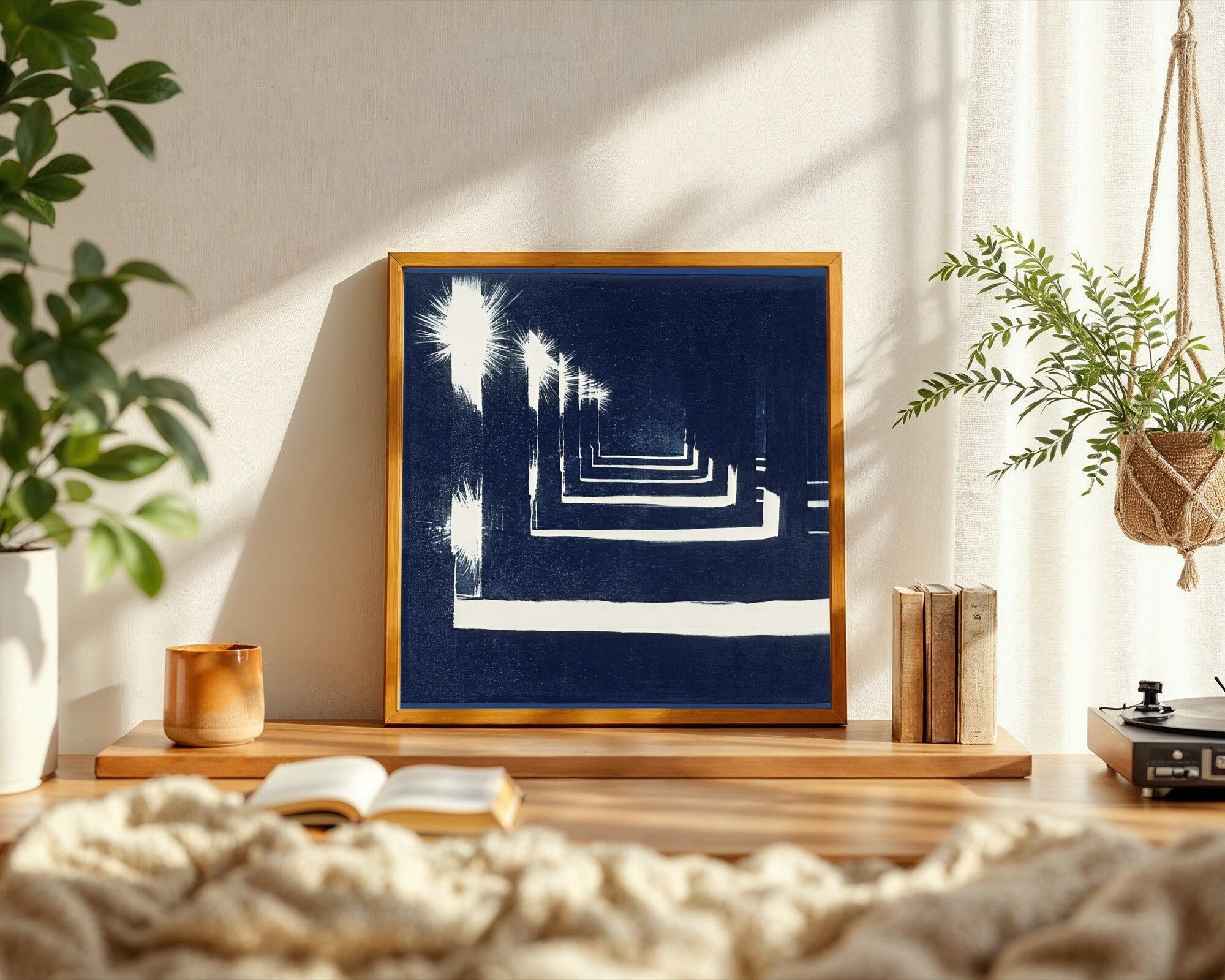 Luminous Void, Geometric Monochrome Art Print | Minimalist Abstract Wall Art — room-s-clean